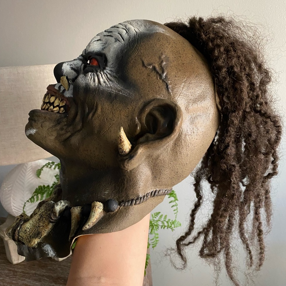 Halloween Voodoo Houngan Witch Doctor Genie Full Head Latex Mask‎ Cosplay Adult - Picture 6 of 9
